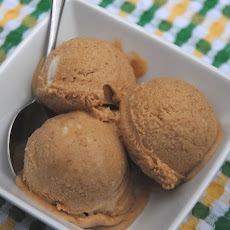 Pomegranate molasses and date ice cream