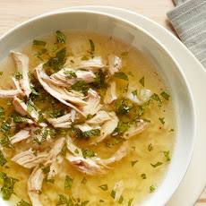 Portuguese Chicken, Lemon and Mint Soup