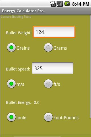 Bullet Energy Calculator Pro