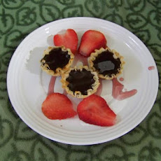 Warm Chocolate Tart With Red Wine Sauce