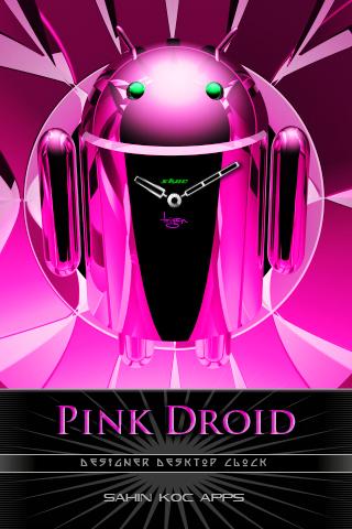 粉紅色的主題機器人時鐘部件
