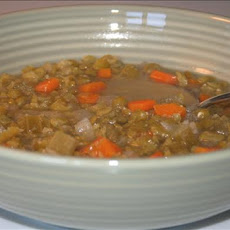 Green Split Pea Curry Soup