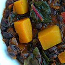 Black Bean Chili with Butternut Squash and Swiss Chard