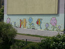 Blumen Wand Graffiti