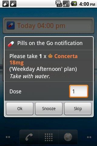 pills-on-the-go-free for android screenshot