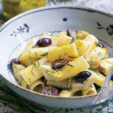 Rigatoni with Artichokes, Garlic, and Olives Recipe