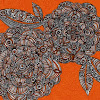 Dahlias in Orange