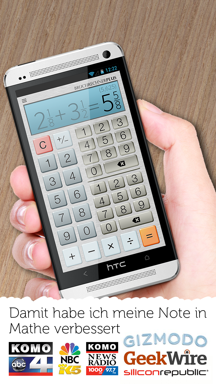 Android application Fraction Calculator Plus screenshort