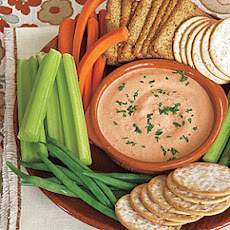 Garlicky Roasted Red Pepper Dip
