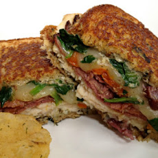 Grilled Deli-Style Sandwich with Spinach Dip Schmear