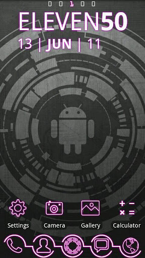 Digital Pink Go Launcher Theme