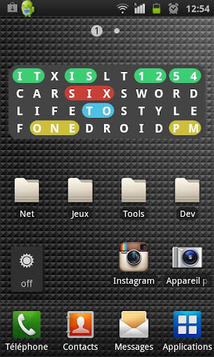 Cross Word Clock Widget Free