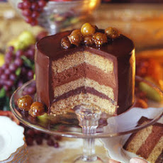 Chocolate Chestnut Torte with Chocolate Cognac Mousse