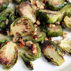 Browned Brussels Sprouts With Hazelnuts & Lemon