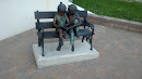 Children Reading Statue