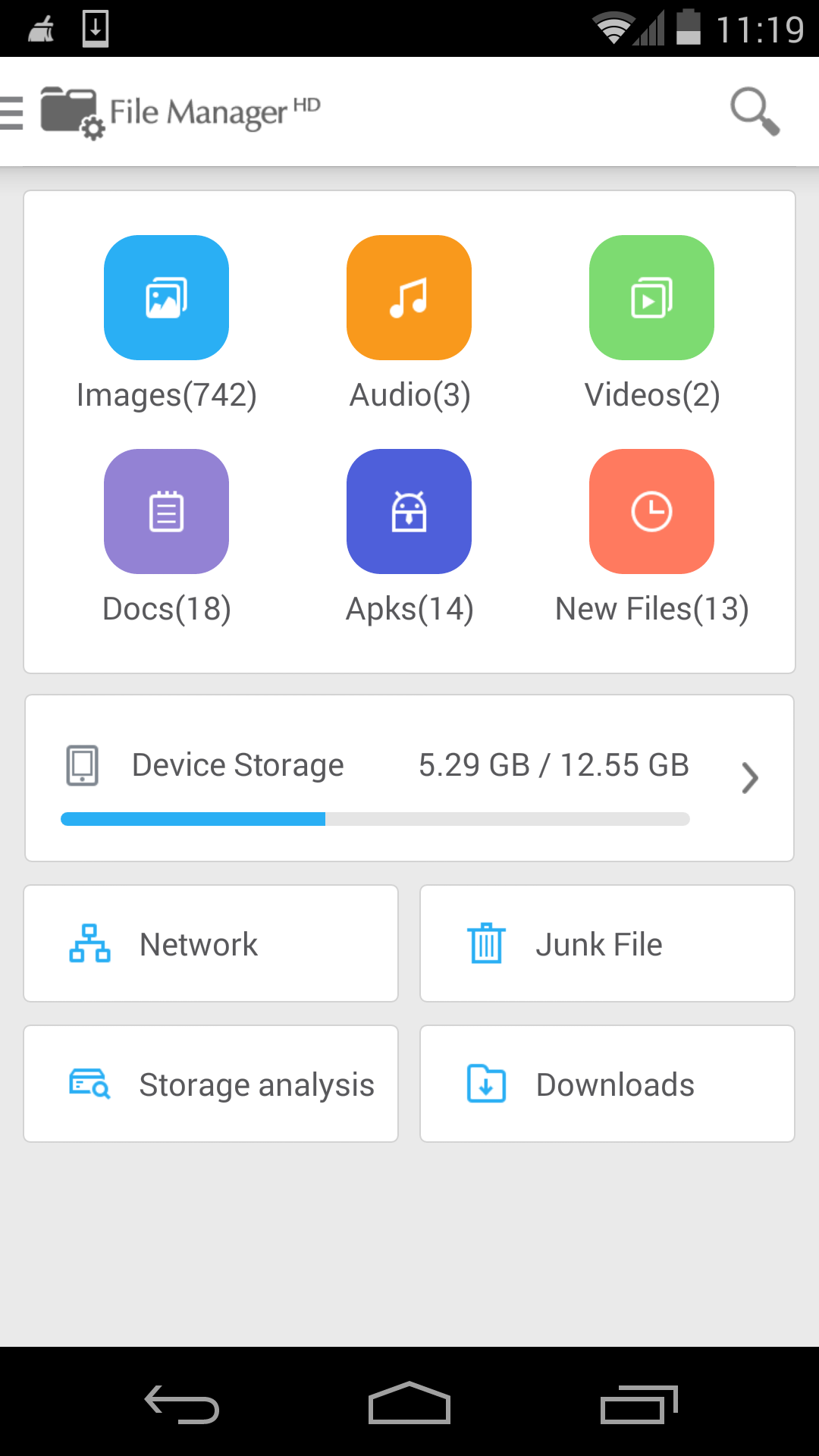 Android application File Manager HD(File transfer) screenshort
