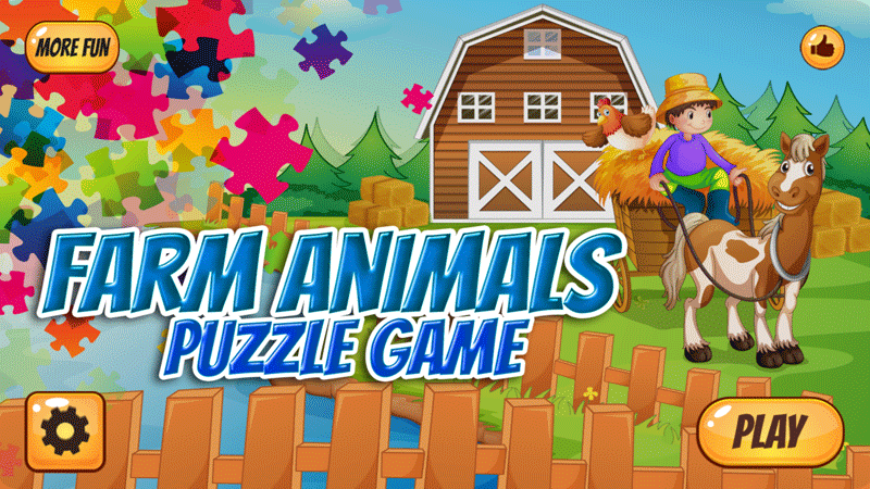 Android application Farm Animals Puzzle For Kids screenshort