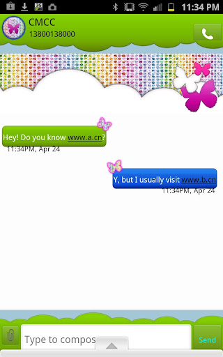 GO SMS - Diamond Rainbow Sky