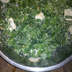 Kale Salad with Roasted Garlic-Horseradish Dressing