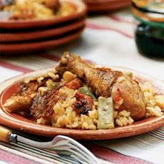 Chicken Paella Valenciana from the Barbecue