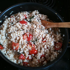 Barley with Clams and White Wine Sauce