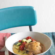 Braised Mediterranean Chicken with Polenta