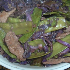 Ginger Pork with Mushrooms and Snow Peas
