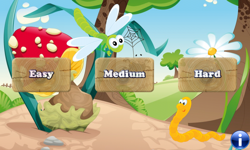 Android application Worms and Bugs for Toddlers screenshort