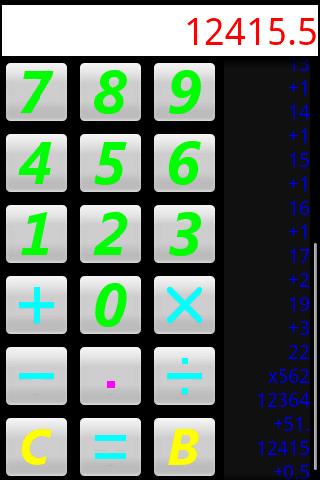 Calculator:show input History
