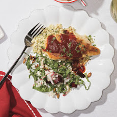 New Mexico Chile-Glazed Chicken on Hominy Polenta
