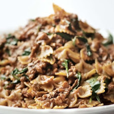 Cook the Book: Farfalle Abruzzese with Veal, Porcini, and Spinach