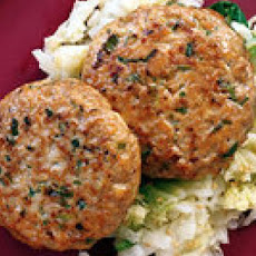 Mu Shu Chicken Patties with Seared Napa Cabbage