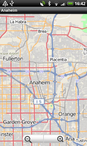 Anaheim and Disnyland Map