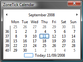 ZoneTick Calendar