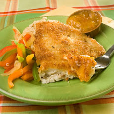 Coconut Tilapia with Apricot Dipping Sauce