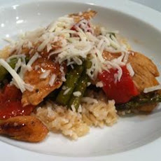 Chicken with Asparagus and Roasted Red Peppers