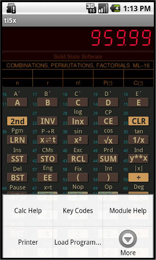TI-58C 59 Calculator Emulator