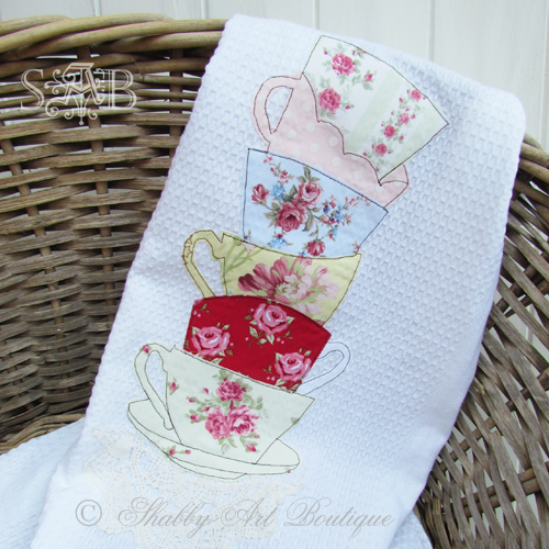 Shabby Art Boutique Tea Towel pattern 1