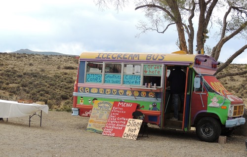 Ice cream bus at the Gorge Bridge adds to the ambiance
