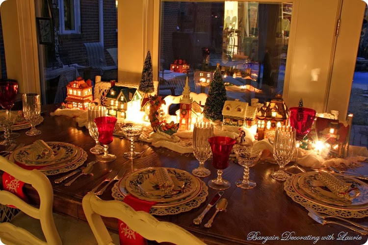 Christmas Tablescape-Bargain Decorating with laurie