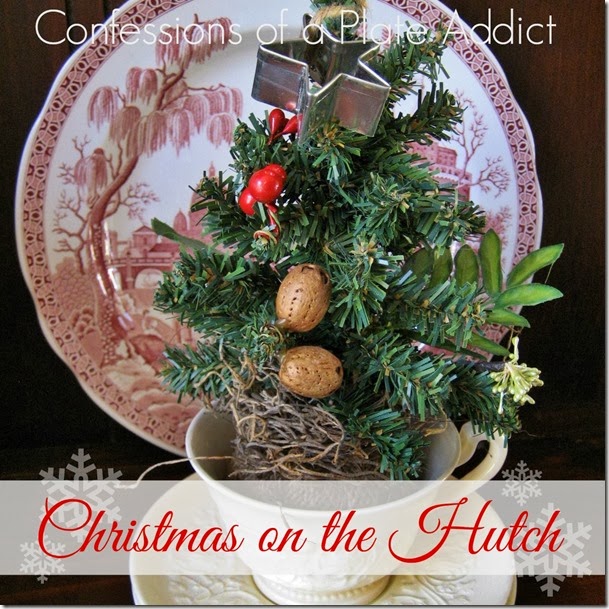 CONFESSIONS OF A PLATE ADDICT Farmhouse Christmas on the Hutch CONFESSIONS OF A PLATE ADDICT Farmhouse Christmas on the Hutch