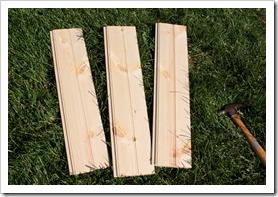 Tongue and groove pine boards 