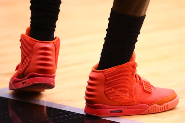 LeBron James Practices in the “Red October” Nike Air Yeezy 2