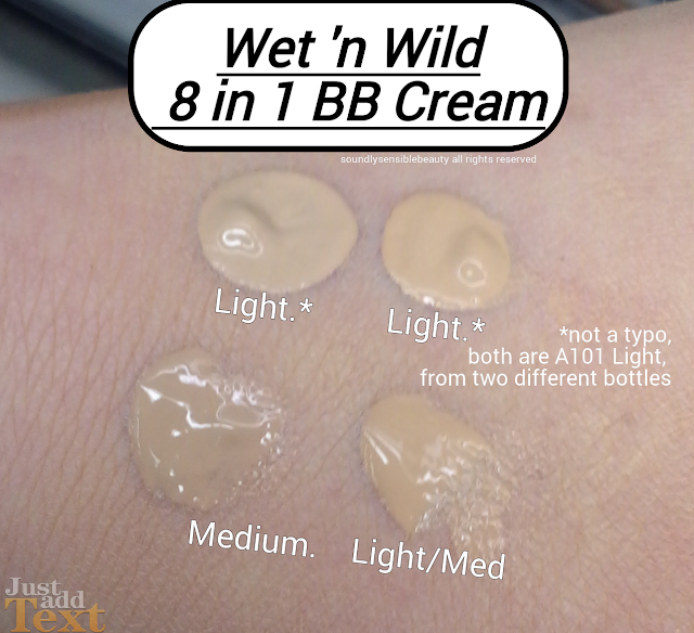 Wet 'n Wild BB Cream; Review & Swatches of Shades