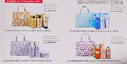 Crabtree & Evelyn X Hello Kitty Lavender La Source Summer Hill Citron Limited Edition Christmas Sets