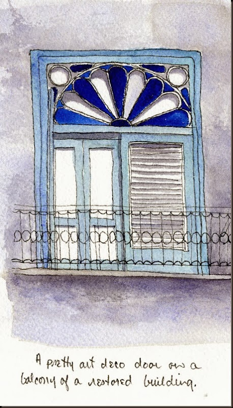 Art Deco door and balcony
