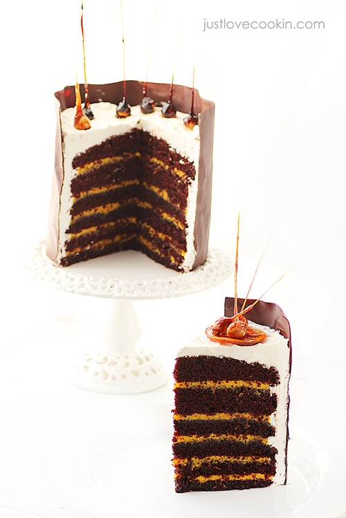 Orange curd chocolate cake 12