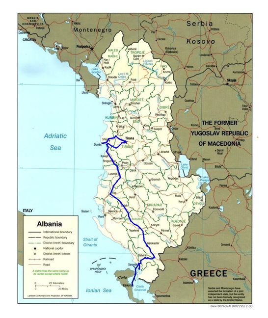 albania route map 3