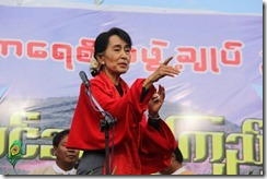 Aung San Suu Kyi in Monywa