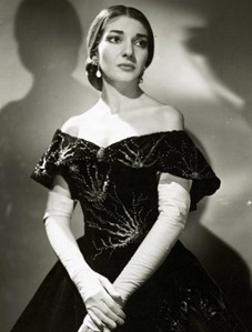 Maria Callas as Violetta in Verdi's LA TRAVIATA